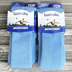 TCK Soccer Tube Socks Lot of 2 Pair Blue OSR Mens 4-8 Womens 8-10